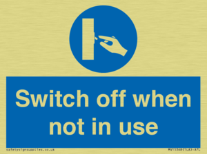 Switch off when not in use